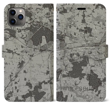 【ヴォルフスブルク（ドイツ）】地図柄iPhoneケース（手帳タイプ）