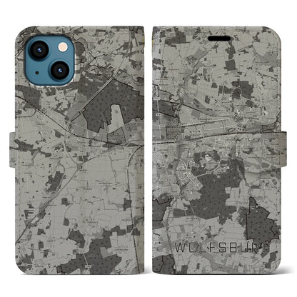 【ヴォルフスブルク（ドイツ）】地図柄iPhoneケース（手帳タイプ）