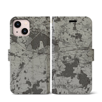 【ヴォルフスブルク（ドイツ）】地図柄iPhoneケース（手帳タイプ）