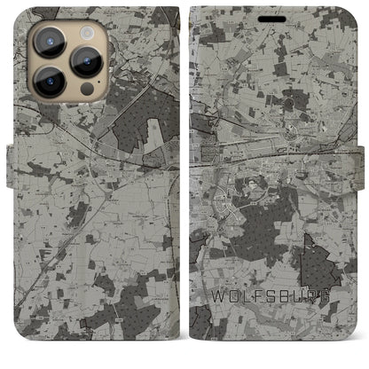 【ヴォルフスブルク（ドイツ）】地図柄iPhoneケース（手帳タイプ）