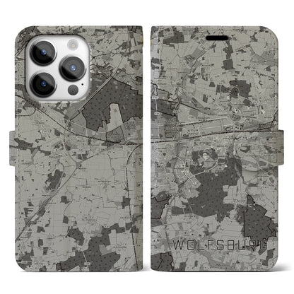 【ヴォルフスブルク（ドイツ）】地図柄iPhoneケース（手帳タイプ）