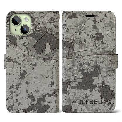 【ヴォルフスブルク（ドイツ）】地図柄iPhoneケース（手帳タイプ）