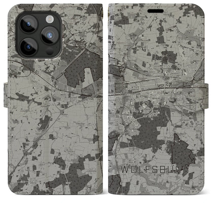 【ヴォルフスブルク（ドイツ）】地図柄iPhoneケース（手帳タイプ）