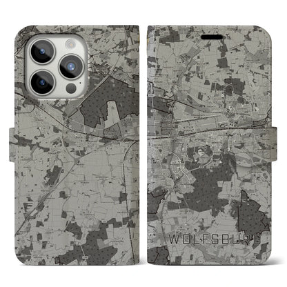 【ヴォルフスブルク（ドイツ）】地図柄iPhoneケース（手帳タイプ）