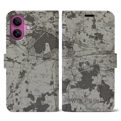 【ヴォルフスブルク（ドイツ）】地図柄iPhoneケース（手帳タイプ）