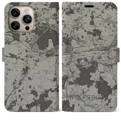 【ヴォルフスブルク（ドイツ）】地図柄iPhoneケース（手帳タイプ）