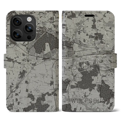 【ヴォルフスブルク（ドイツ）】地図柄iPhoneケース（手帳タイプ）