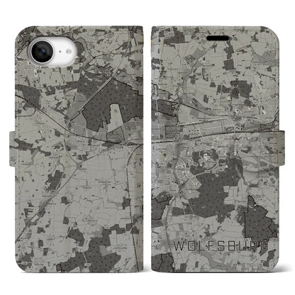 【ヴォルフスブルク（ドイツ）】地図柄iPhoneケース（手帳タイプ）