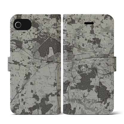 【ヴォルフスブルク（ドイツ）】地図柄iPhoneケース（手帳タイプ）