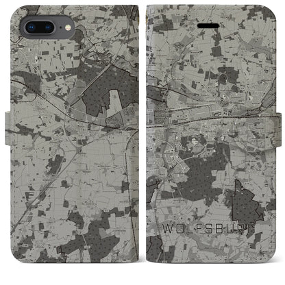 【ヴォルフスブルク（ドイツ）】地図柄iPhoneケース（手帳タイプ）