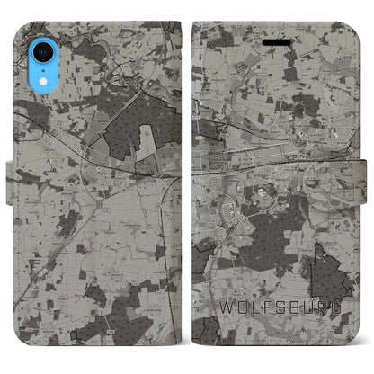 【ヴォルフスブルク（ドイツ）】地図柄iPhoneケース（手帳タイプ）