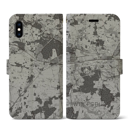 【ヴォルフスブルク（ドイツ）】地図柄iPhoneケース（手帳タイプ）