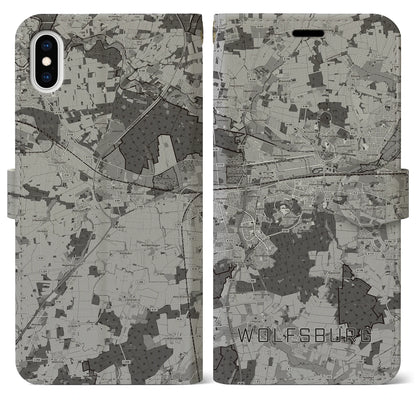 【ヴォルフスブルク（ドイツ）】地図柄iPhoneケース（手帳タイプ）