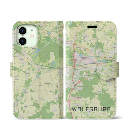 【ヴォルフスブルク（ドイツ）】地図柄iPhoneケース（手帳タイプ）