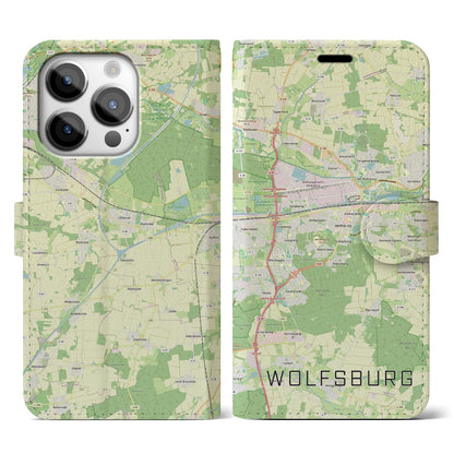 【ヴォルフスブルク（ドイツ）】地図柄iPhoneケース（手帳タイプ）