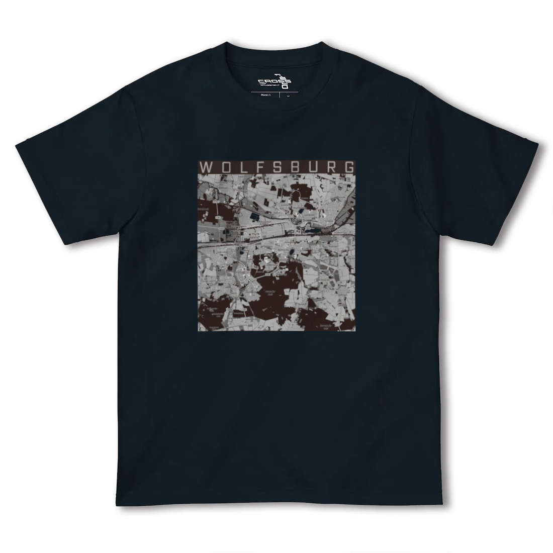 【ヴォルフスブルク（ドイツ）】地図柄ヘビーウェイトTシャツ