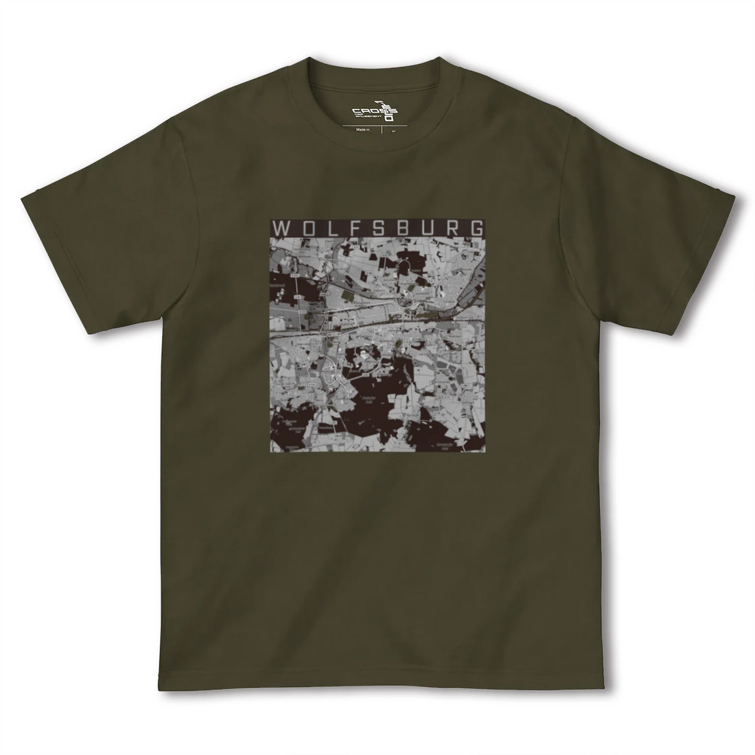 【ヴォルフスブルク（ドイツ）】地図柄ヘビーウェイトTシャツ
