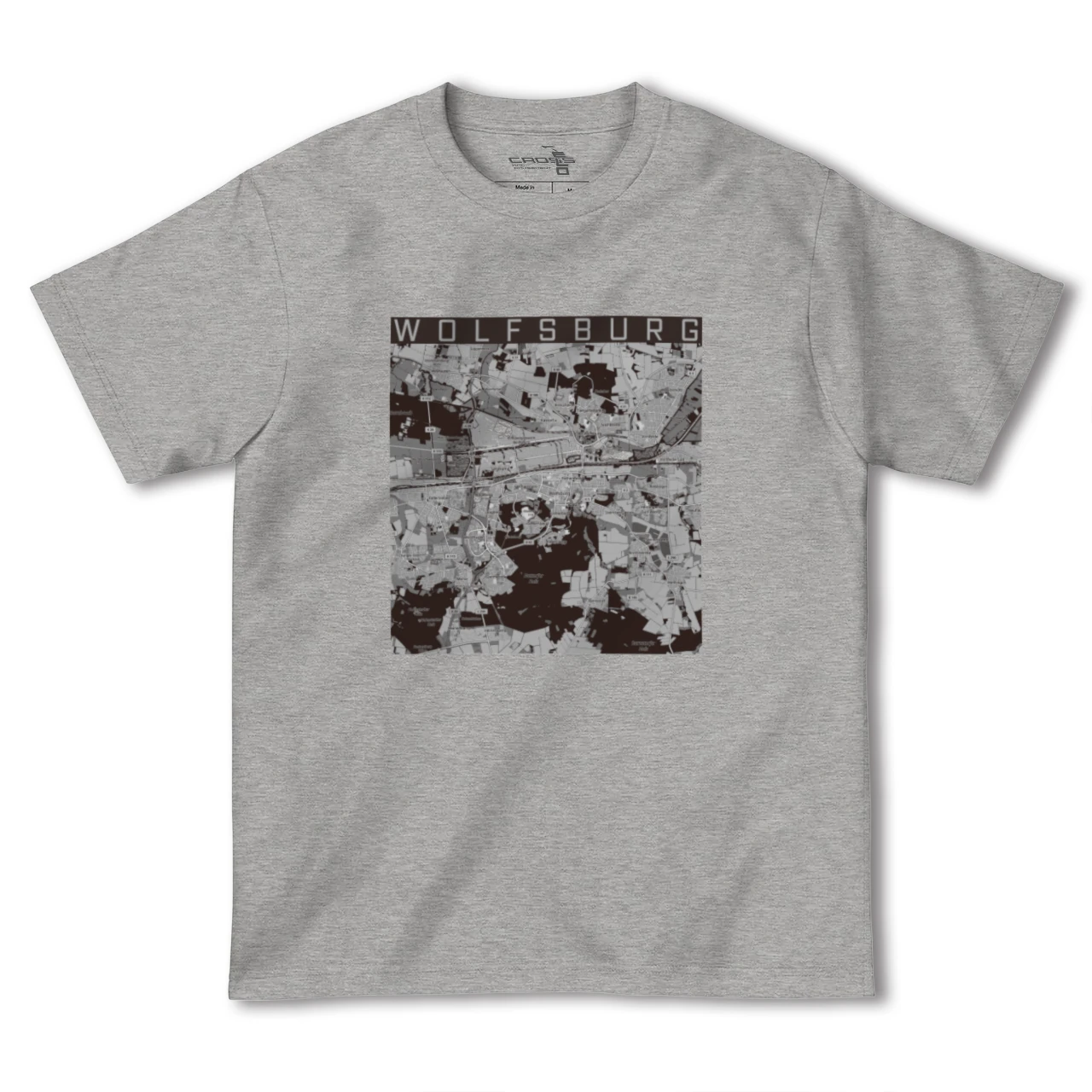 【ヴォルフスブルク（ドイツ）】地図柄ヘビーウェイトTシャツ