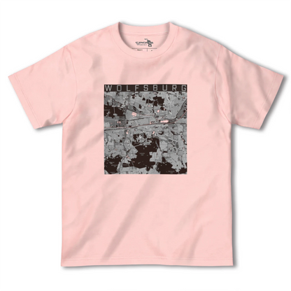 【ヴォルフスブルク（ドイツ）】地図柄ヘビーウェイトTシャツ