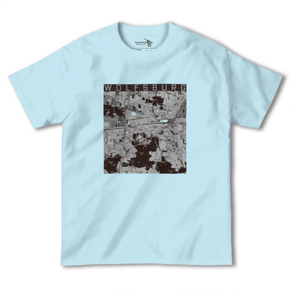 【ヴォルフスブルク（ドイツ）】地図柄ヘビーウェイトTシャツ