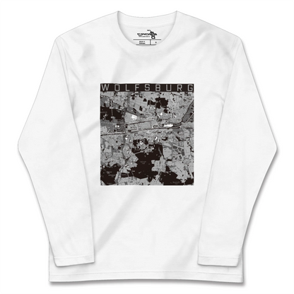 【ヴォルフスブルク（ドイツ）】地図柄ロングスリーブTシャツ