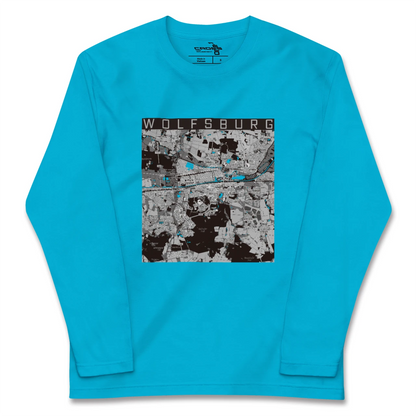 【ヴォルフスブルク（ドイツ）】地図柄ロングスリーブTシャツ