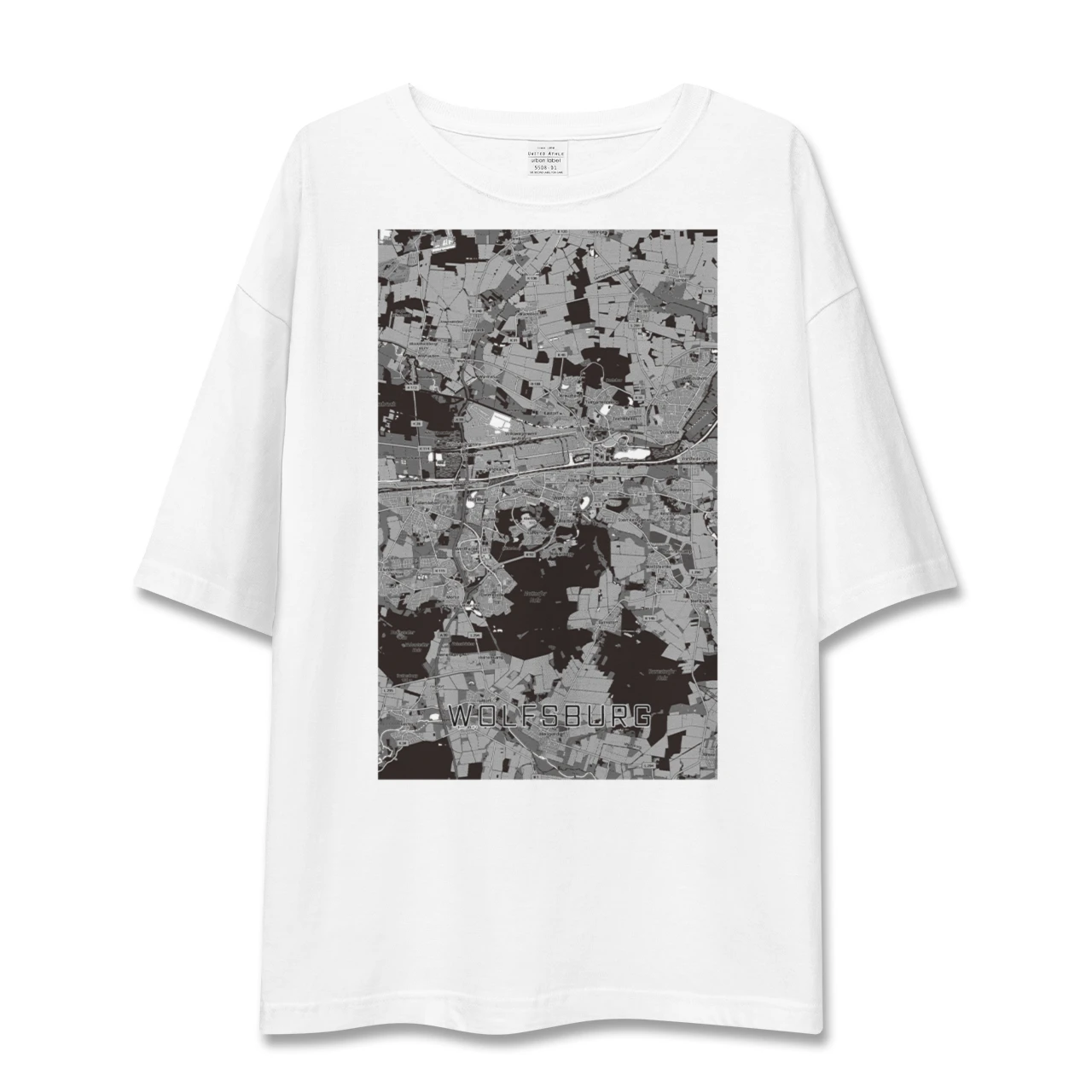 【ヴォルフスブルク（ドイツ）】地図柄ビッグシルエットTシャツ
