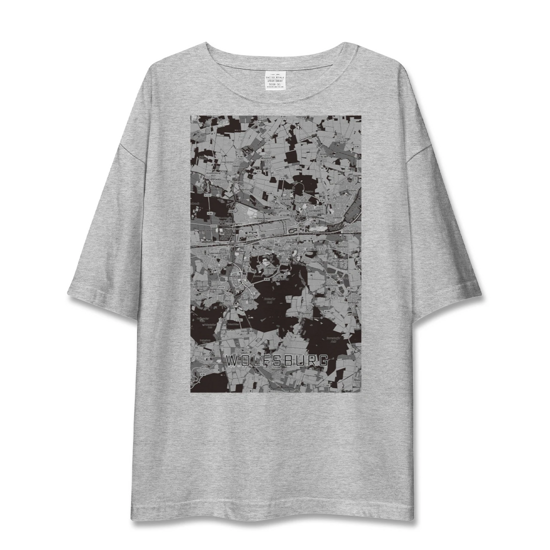 【ヴォルフスブルク（ドイツ）】地図柄ビッグシルエットTシャツ
