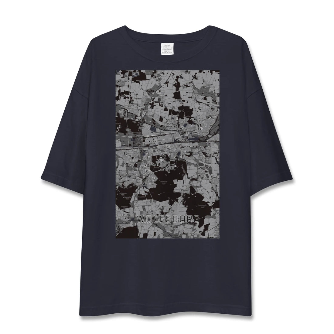 【ヴォルフスブルク（ドイツ）】地図柄ビッグシルエットTシャツ