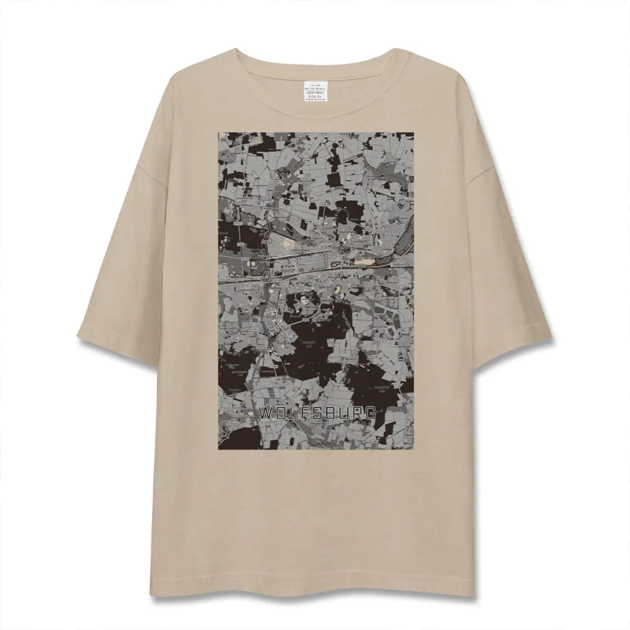 【ヴォルフスブルク（ドイツ）】地図柄ビッグシルエットTシャツ