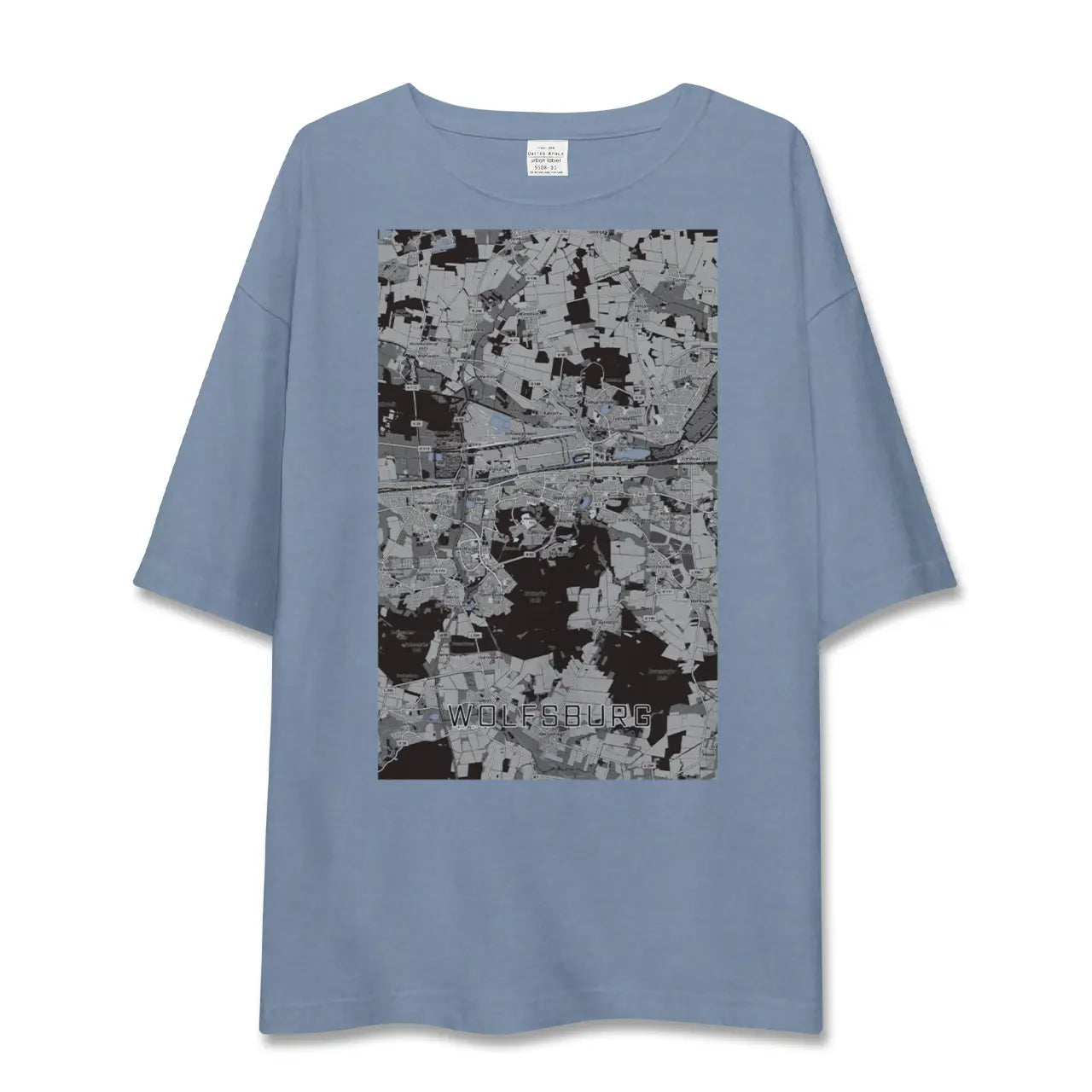 【ヴォルフスブルク（ドイツ）】地図柄ビッグシルエットTシャツ
