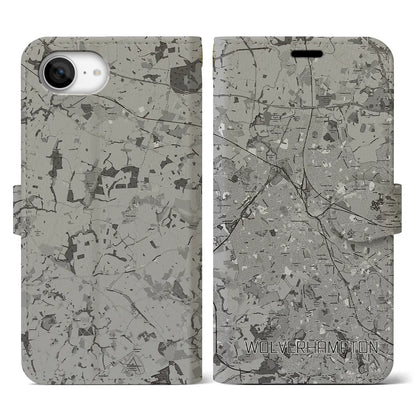 【ウルヴァーハンプトン（イギリス）】地図柄iPhoneケース（手帳タイプ）