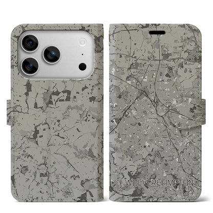 【ウルヴァーハンプトン（イギリス）】地図柄iPhoneケース（手帳タイプ）