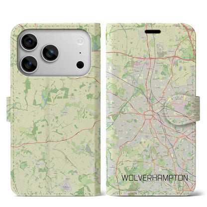 【ウルヴァーハンプトン（イギリス）】地図柄iPhoneケース（手帳タイプ）