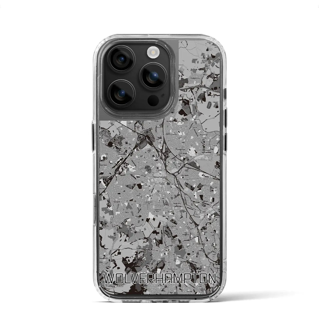【ウルヴァーハンプトン（イギリス）】地図柄iPhoneケース（MagSafeタイプ）