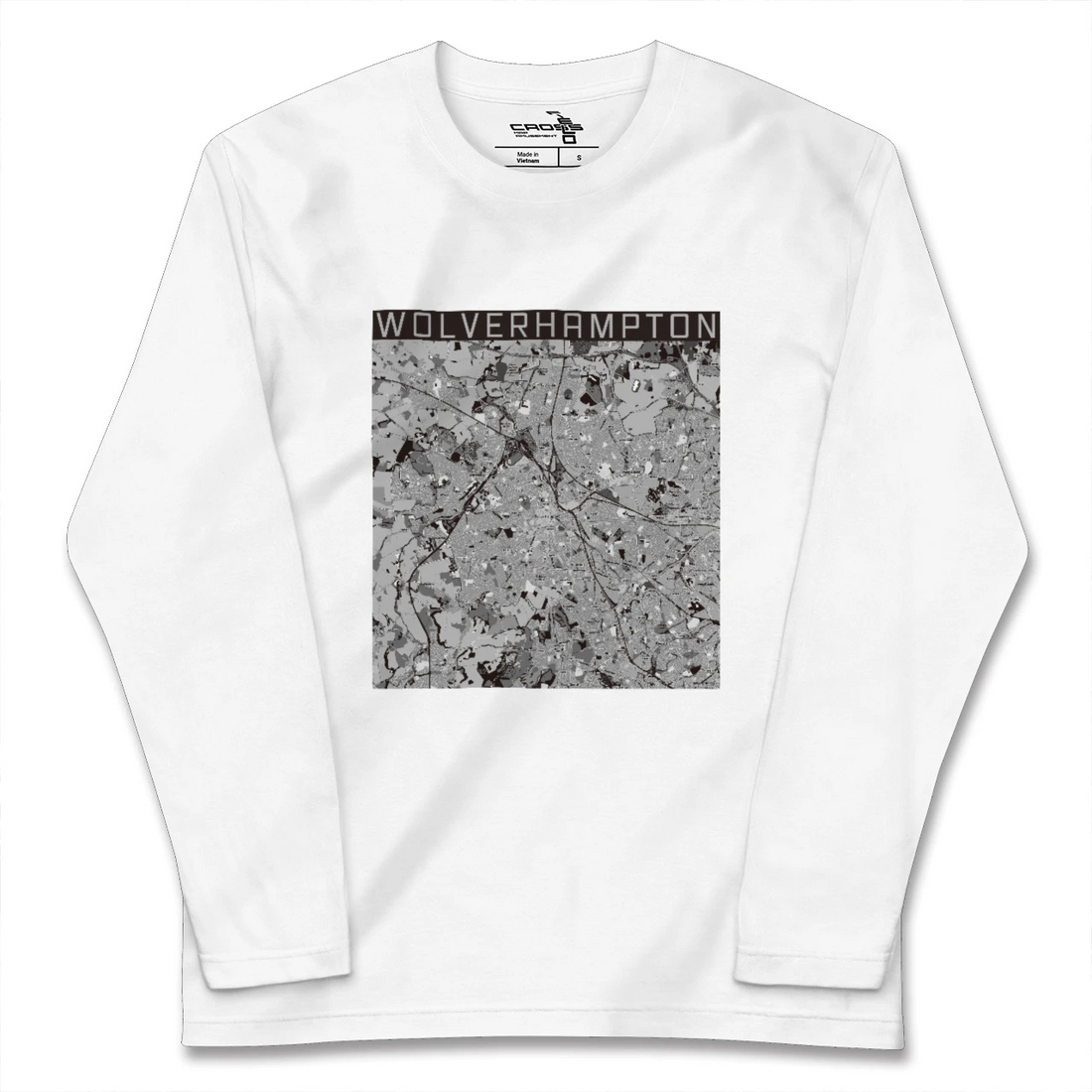 【ウルヴァーハンプトン(イギリス)】地図柄ロングスリーブTシャツ