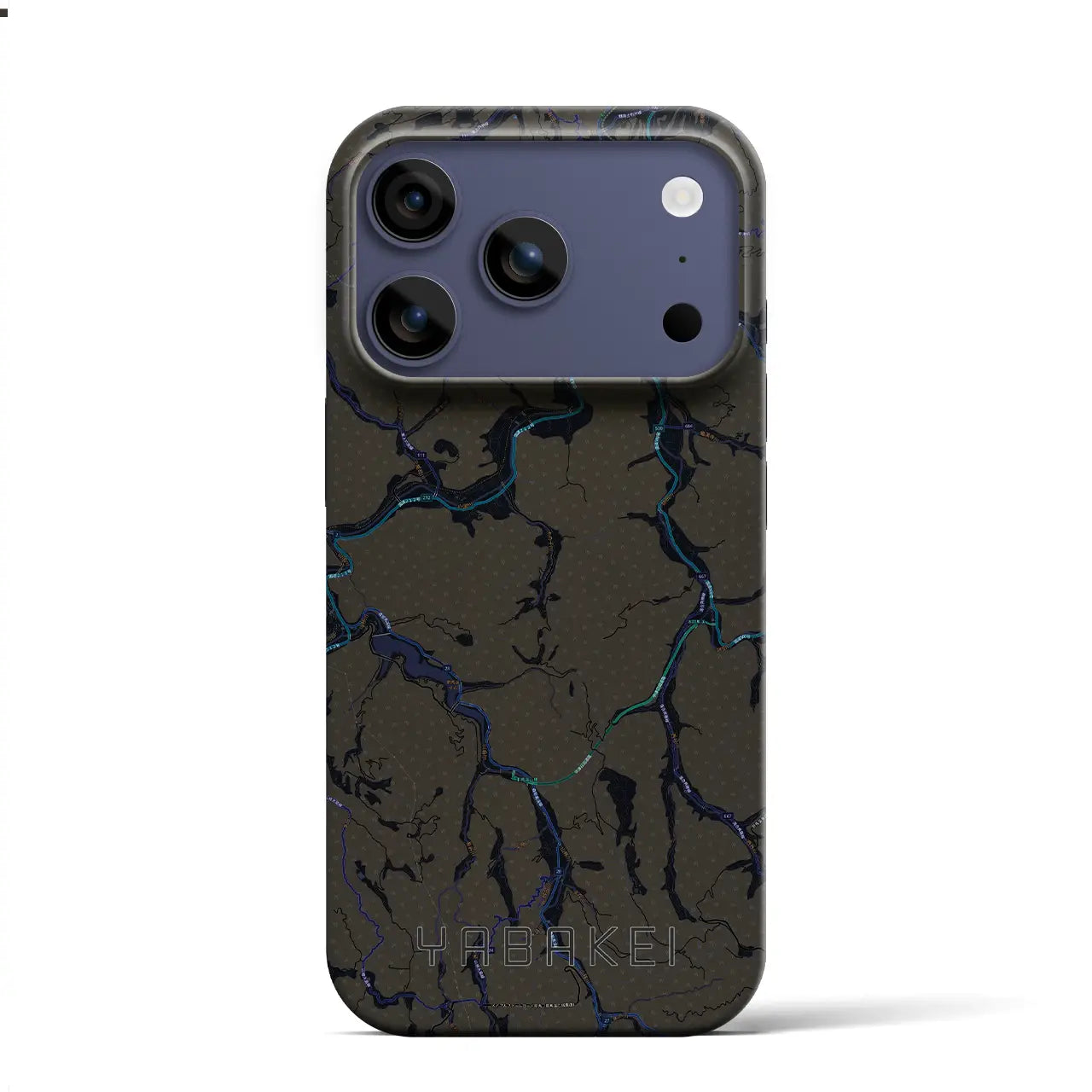 【耶馬渓（大分県）】地図柄iPhoneケース（バックカバータイプ）