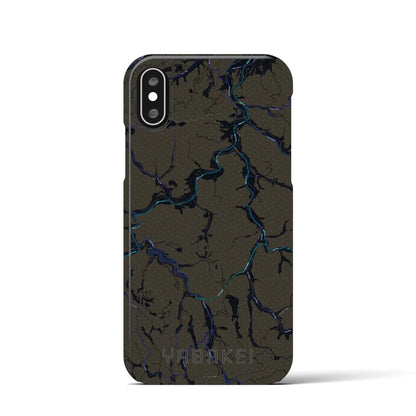 【耶馬渓（大分県）】地図柄iPhoneケース（バックカバータイプ）