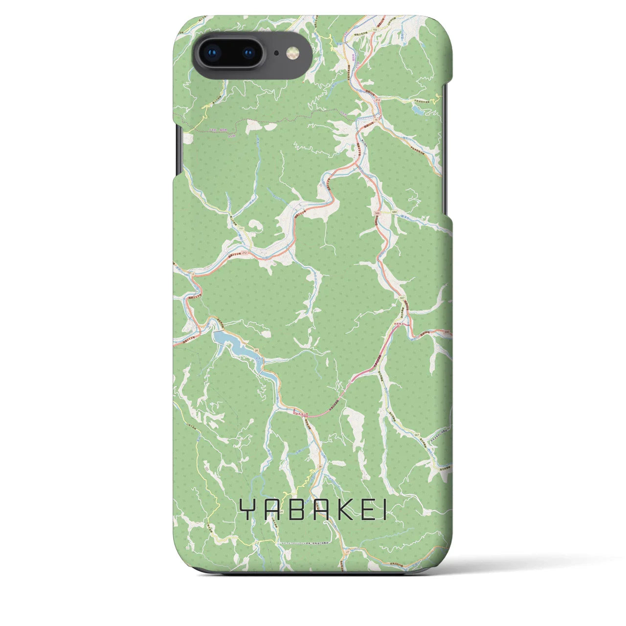 【耶馬渓（大分県）】地図柄iPhoneケース（バックカバータイプ）