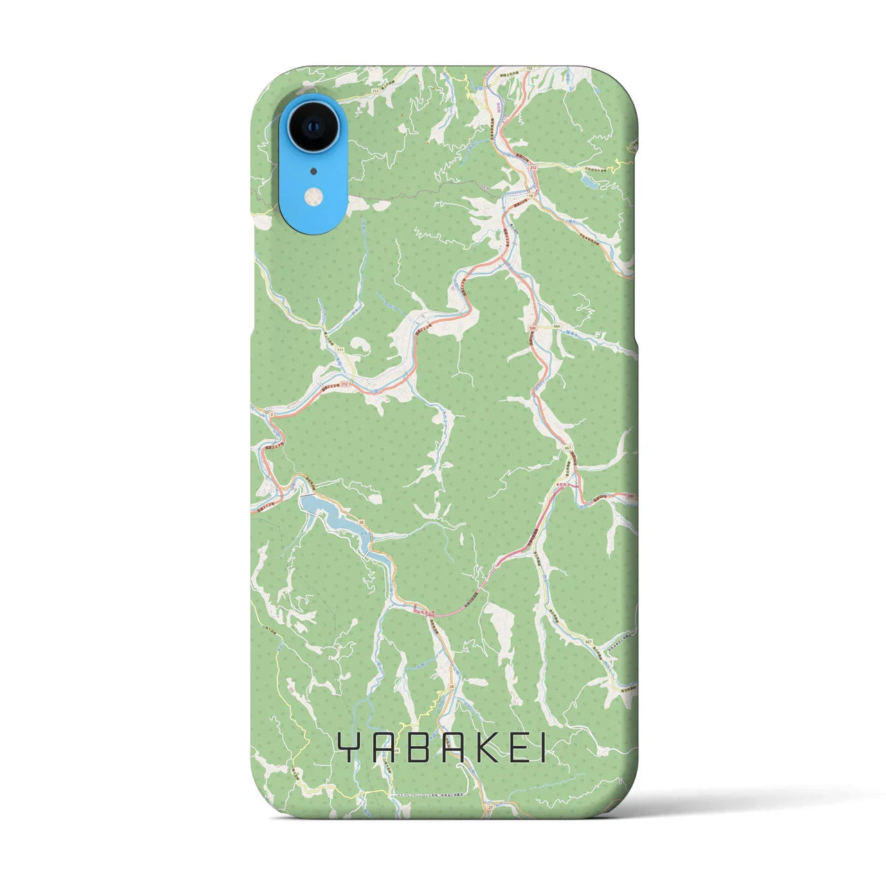 【耶馬渓（大分県）】地図柄iPhoneケース（バックカバータイプ）