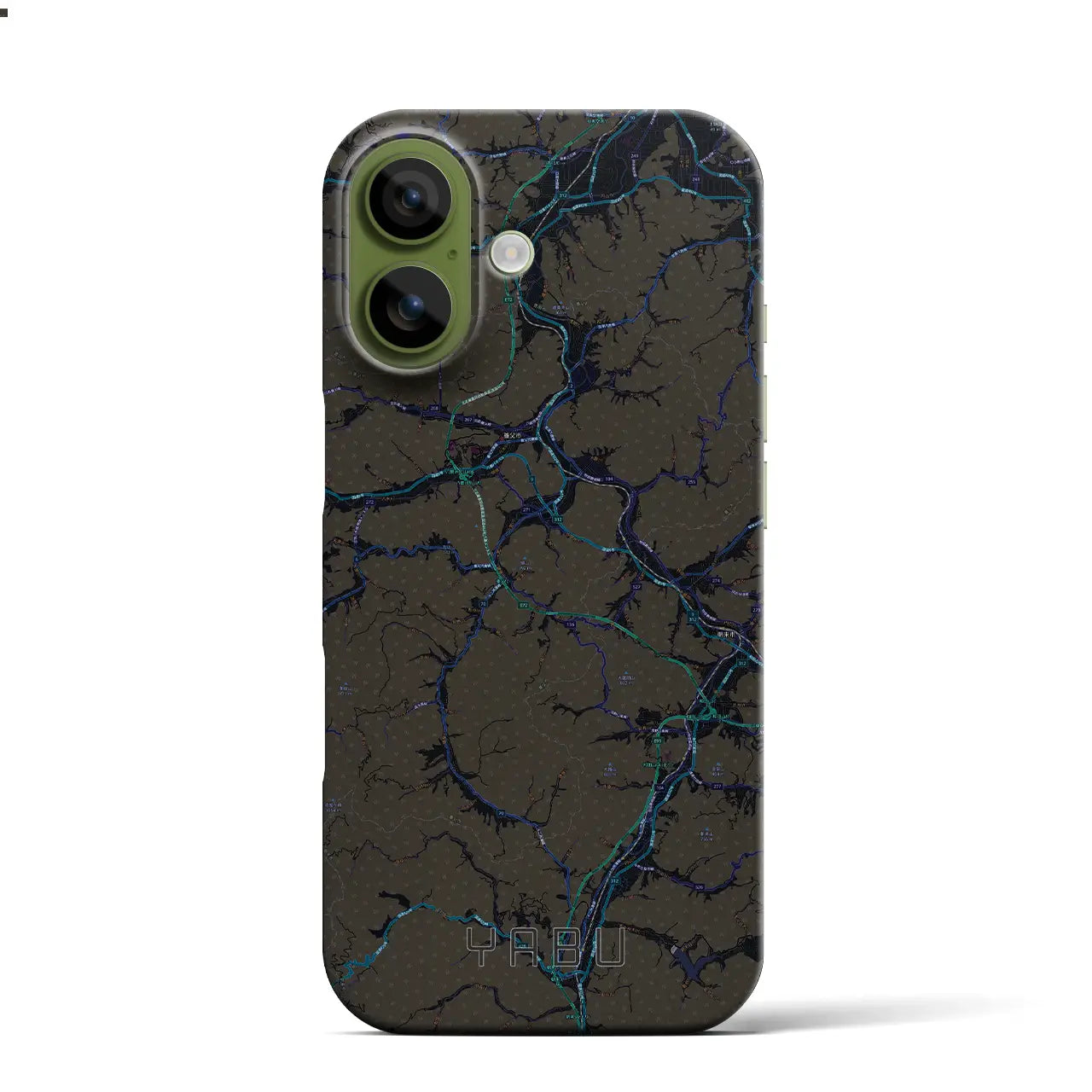 【養父（兵庫県）】地図柄iPhoneケース（バックカバータイプ）