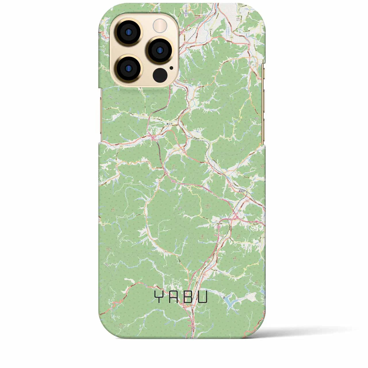 【養父（兵庫県）】地図柄iPhoneケース（バックカバータイプ）