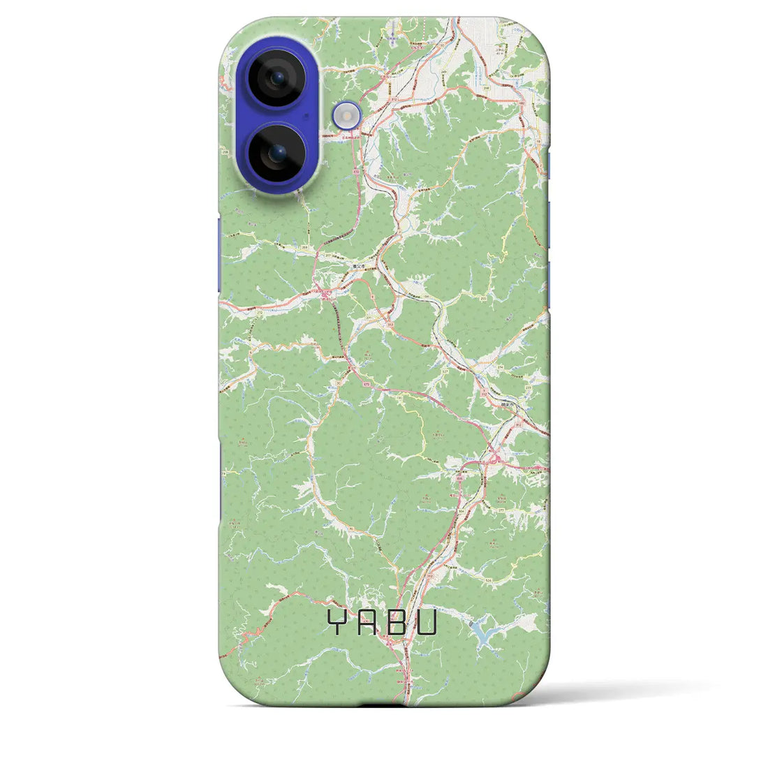 【養父（兵庫県）】地図柄iPhoneケース（バックカバータイプ）ナチュラル・iPhone 16 Pro Max 用