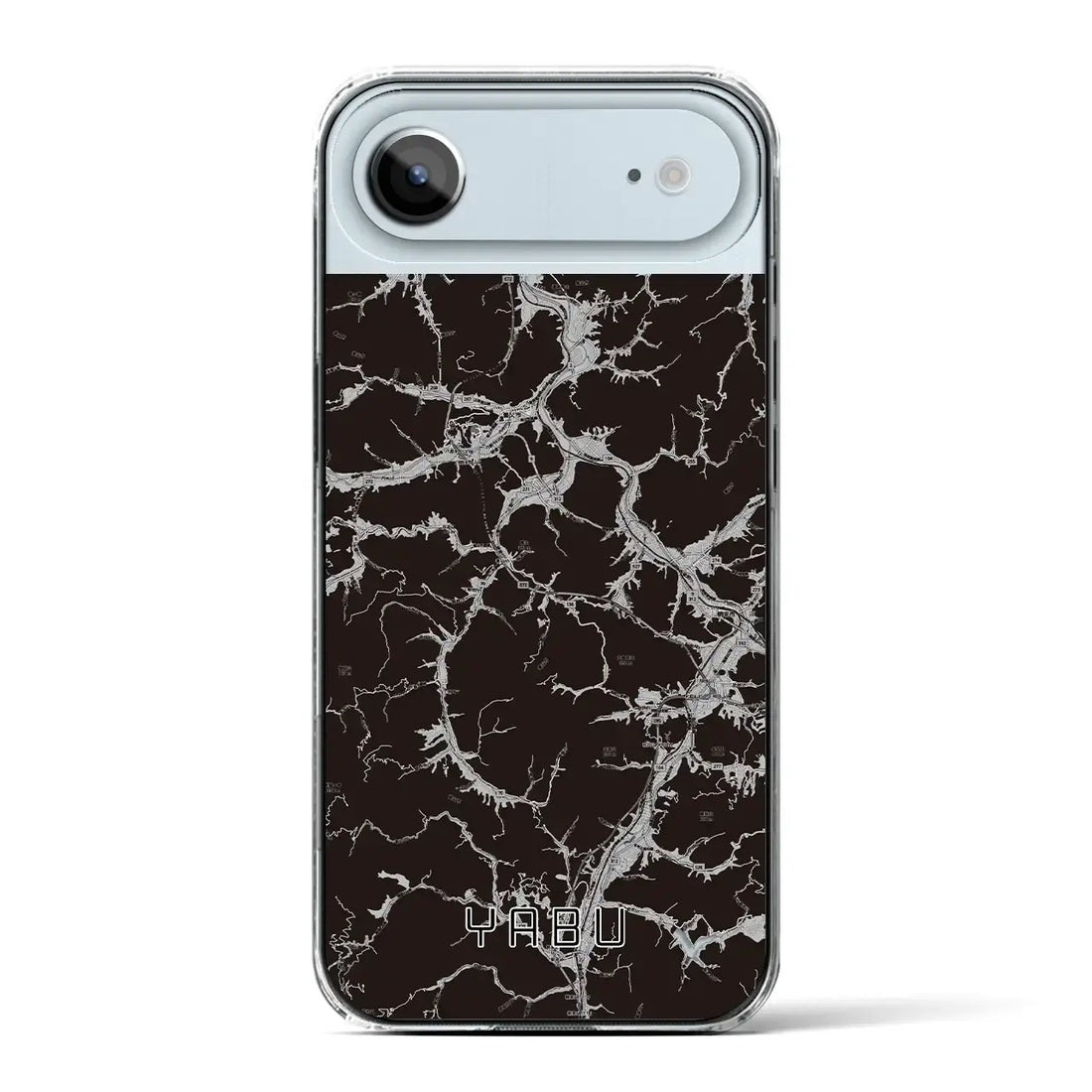 【養父(兵庫県)】地図柄iPhoneケース(クリアタイプ)モノトーン・iPhone 17 Pro Max 用