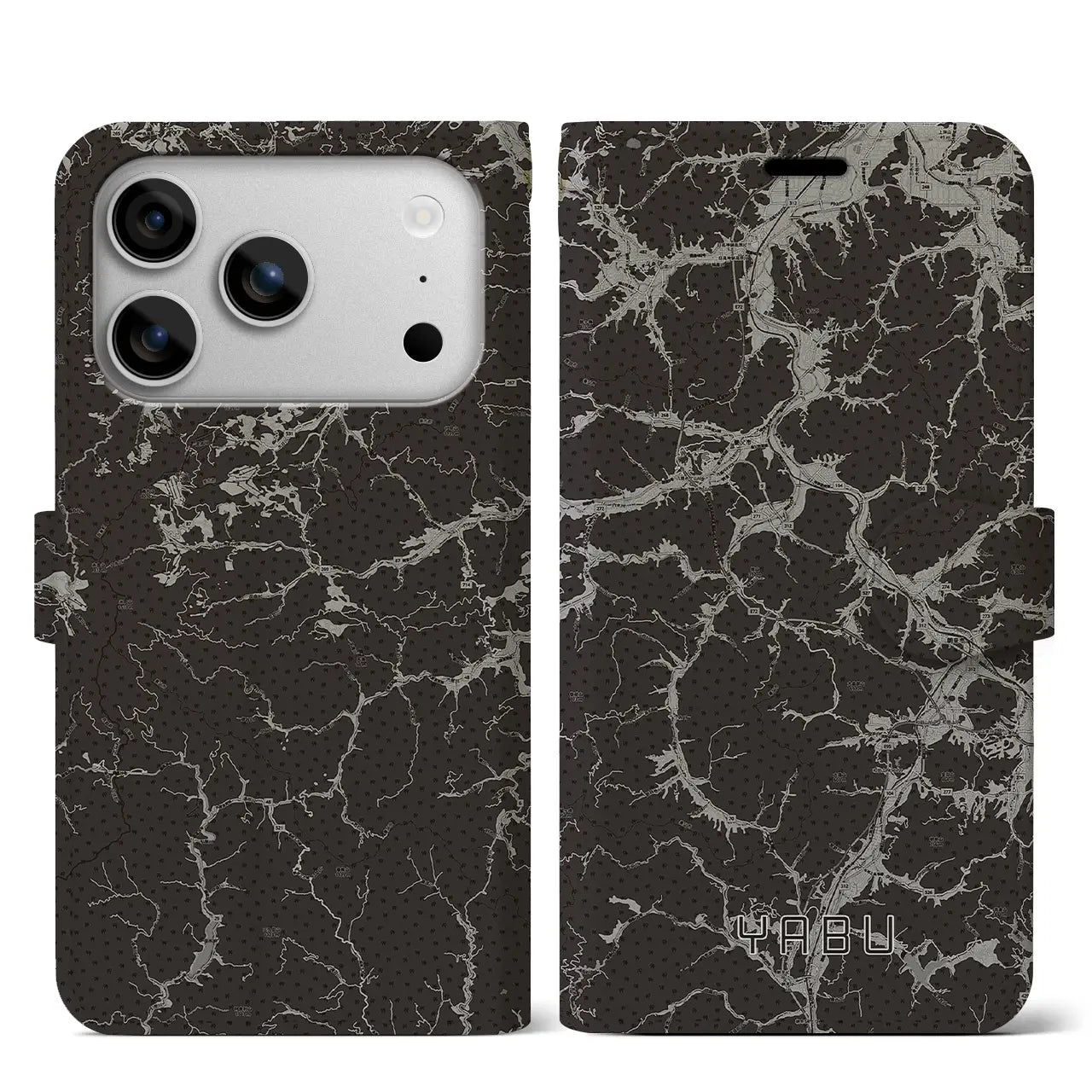 【養父（兵庫県）】地図柄iPhoneケース（手帳タイプ）