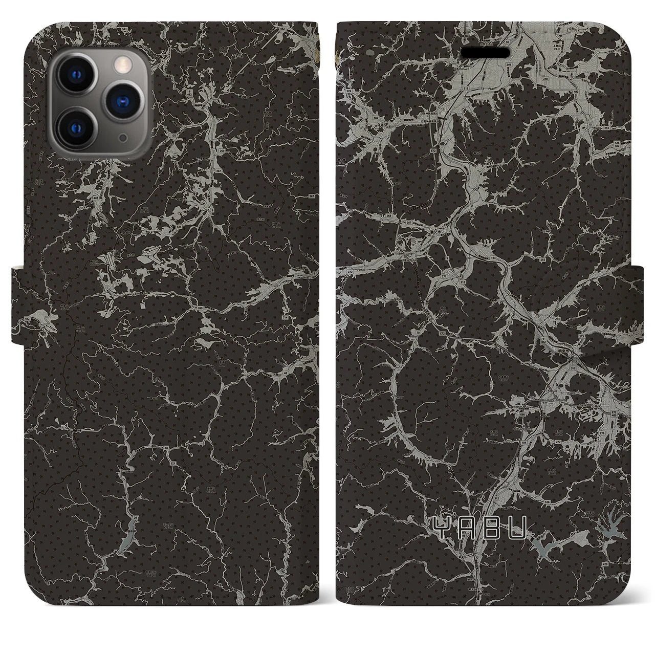 【養父（兵庫県）】地図柄iPhoneケース（手帳タイプ）