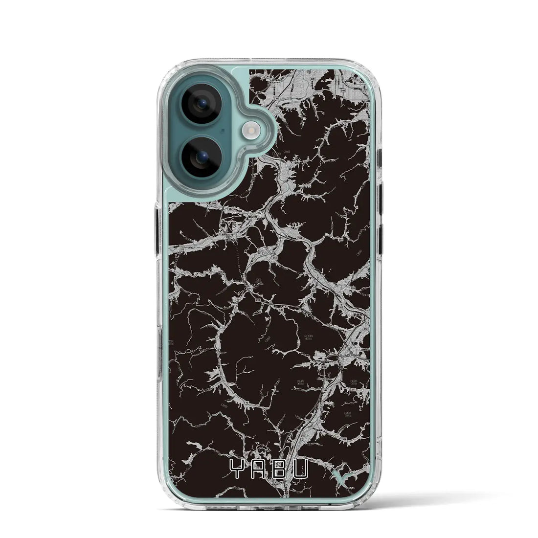 【養父(兵庫県)】地図柄iPhoneケース(MagSafeタイプ)モノトーン・iPhone 16 Pro 用