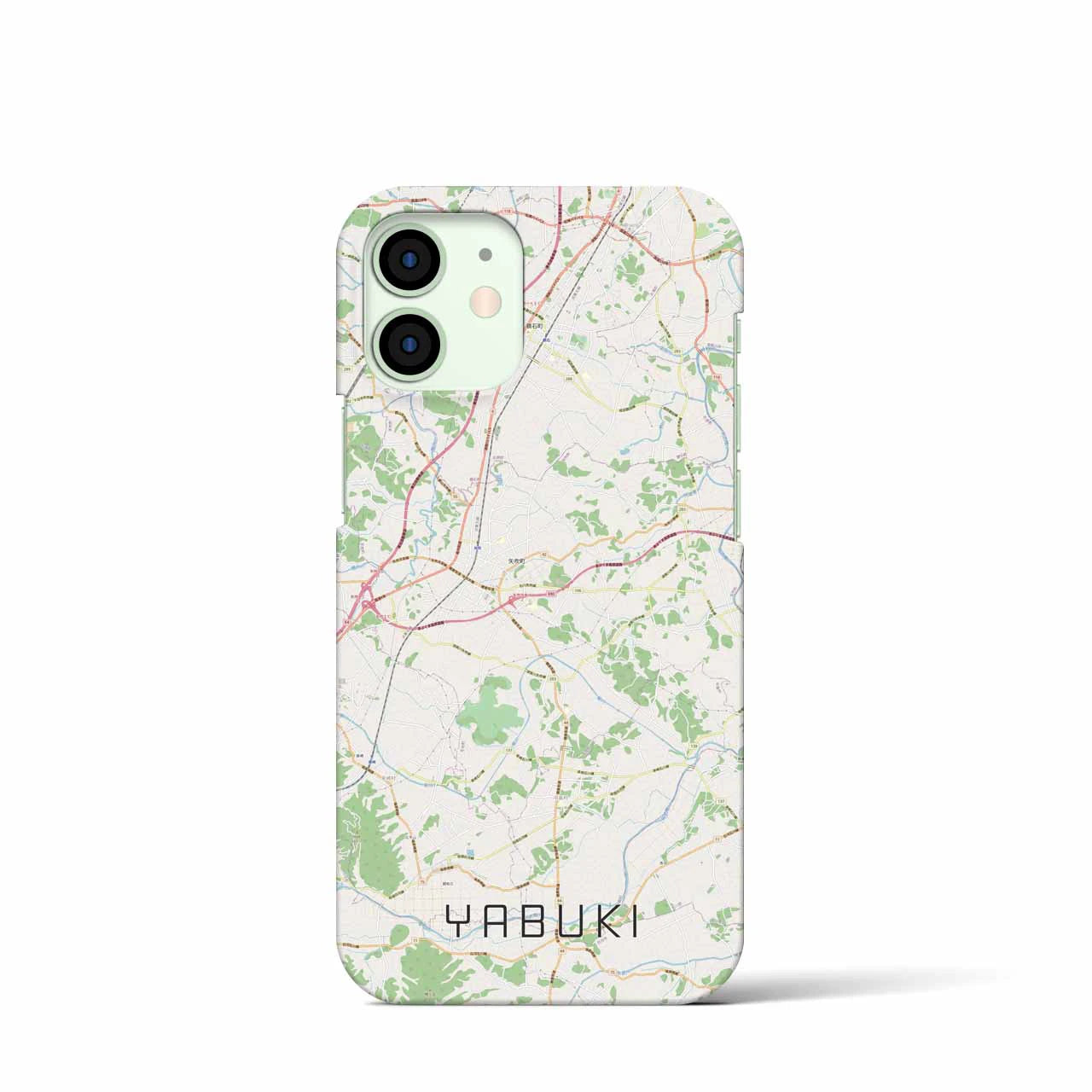 【矢吹（福島県）】地図柄iPhoneケース（バックカバータイプ）