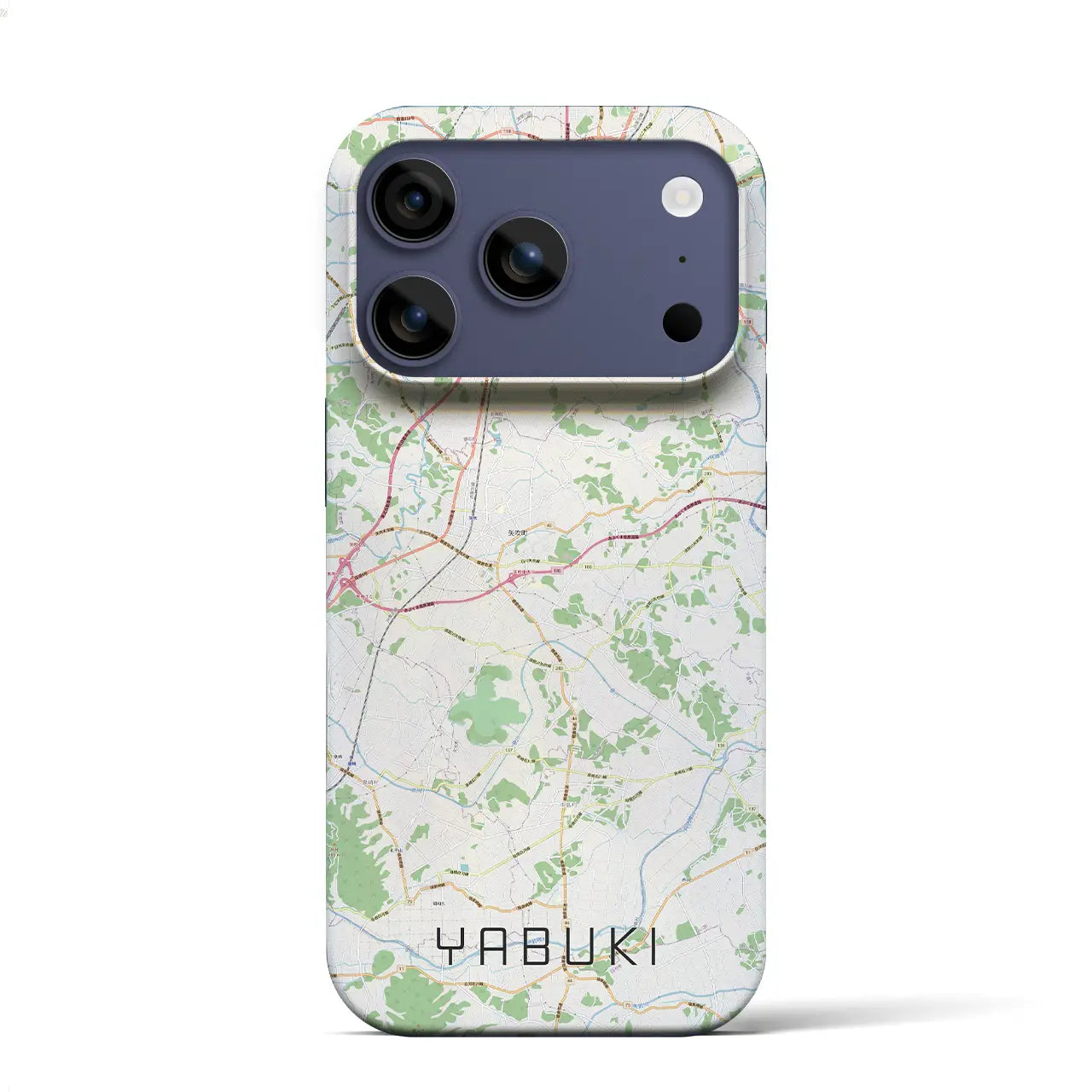 【矢吹（福島県）】地図柄iPhoneケース（バックカバータイプ）