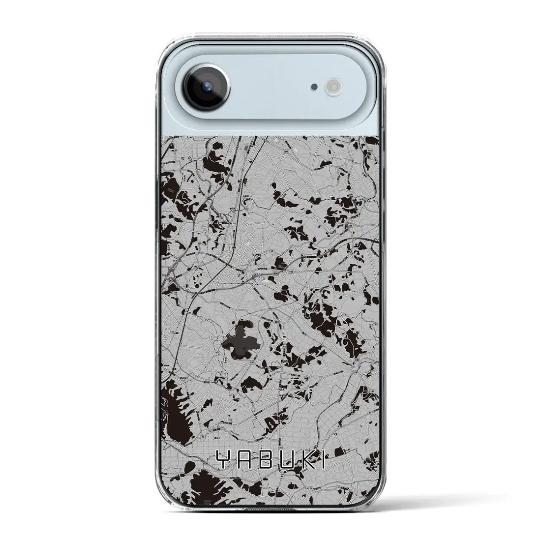 【矢吹(福島県)】地図柄iPhoneケース(クリアタイプ)モノトーン・iPhone 17 Pro Max 用
